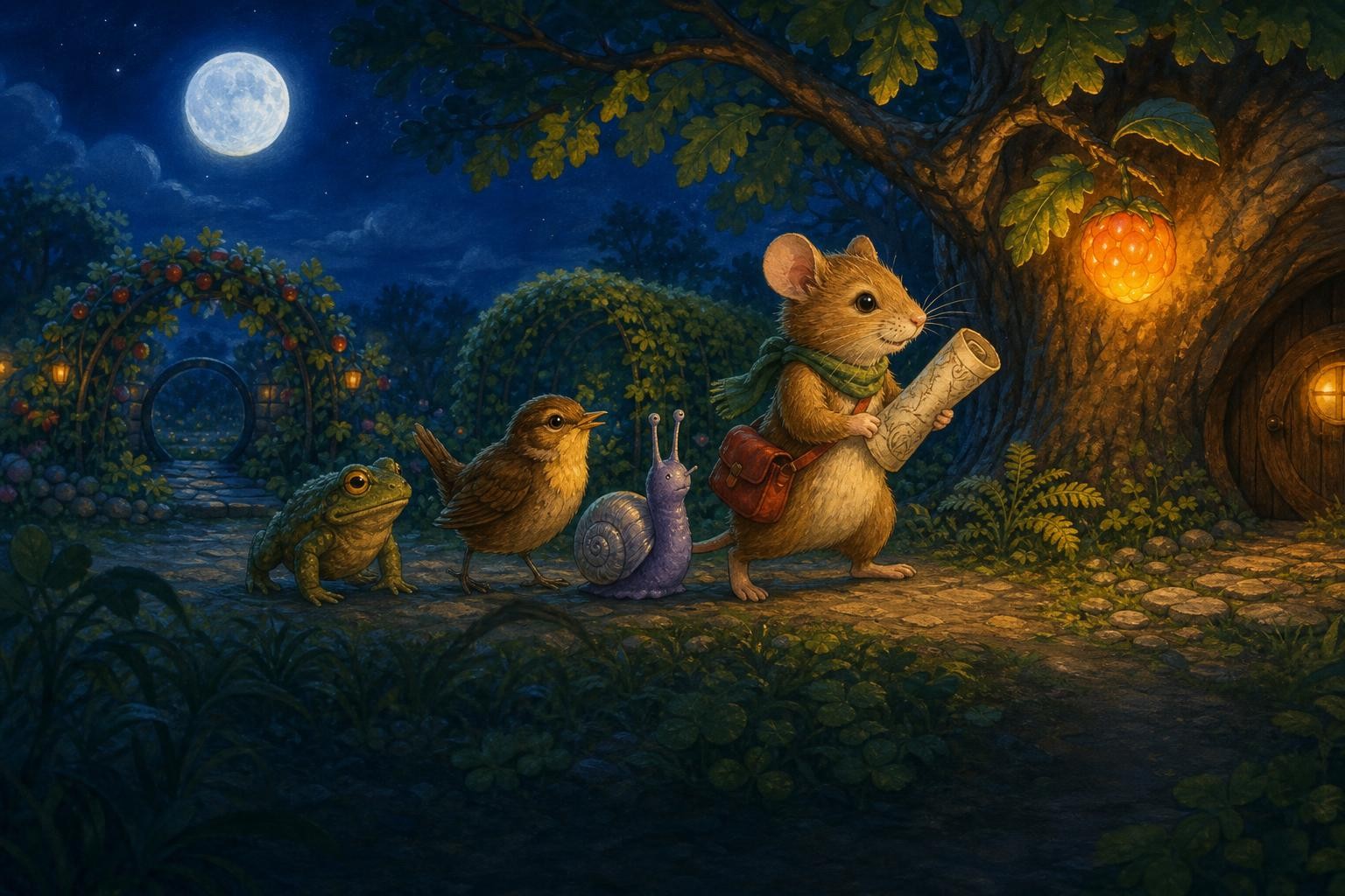 Piko walks home with friends and a map ready for new paths.