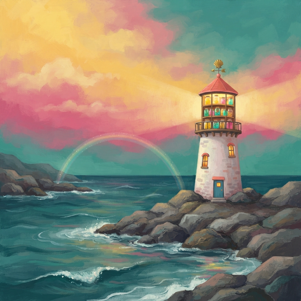 Cover illustration for Pearl's Rainbow Road