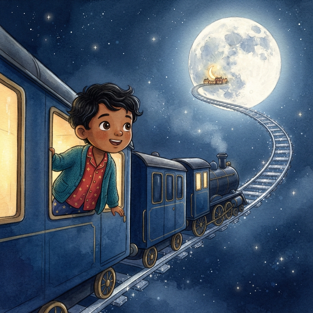 Cover illustration for Kavi and the Moon Song