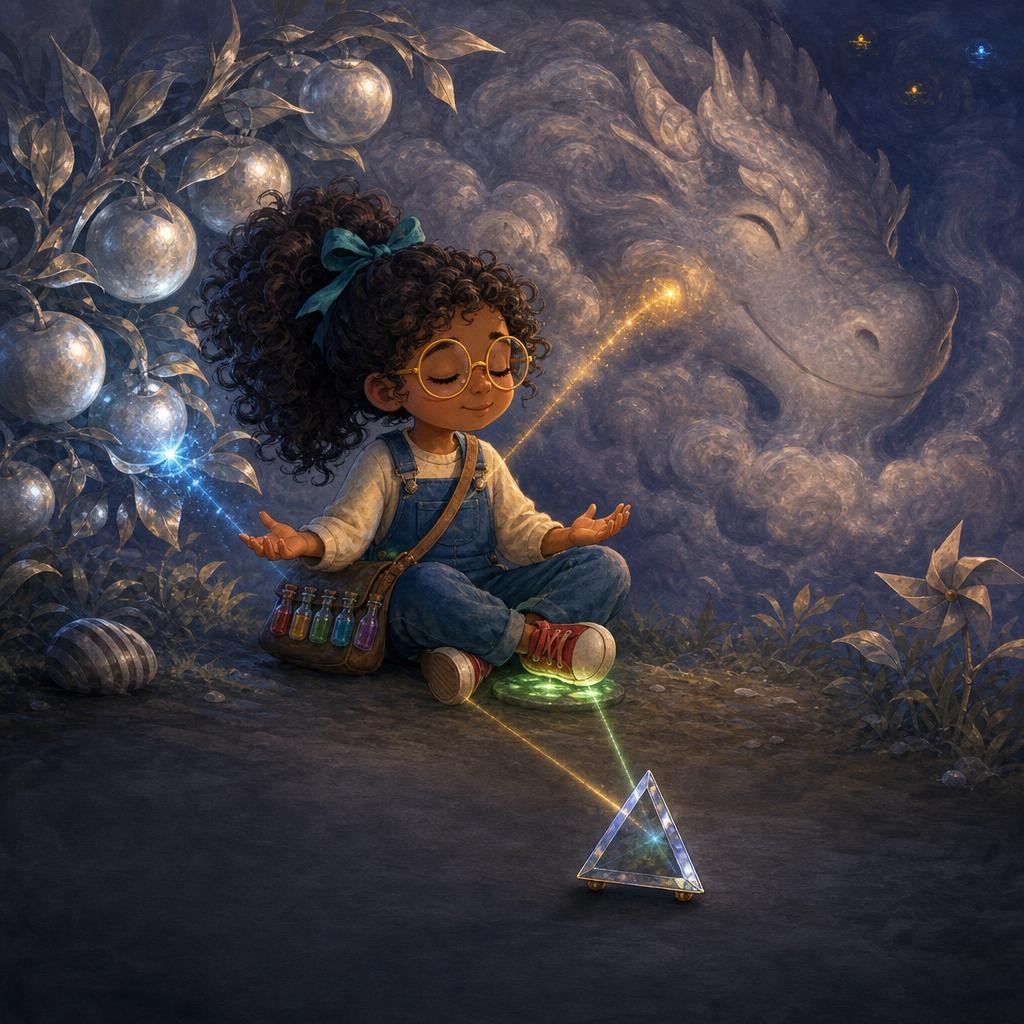 Blue, gold, and green begin returning as Mira and her friends remember their shared moments.