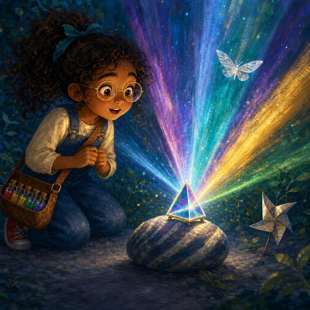Three magical colors enter Pip and emerge as a shifting new light across Mira and her friends.