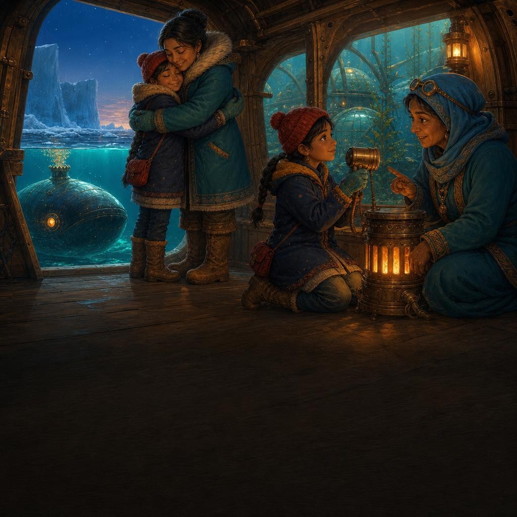 Back home, Anika listens to a broken heater with the brass cup before choosing a tool.