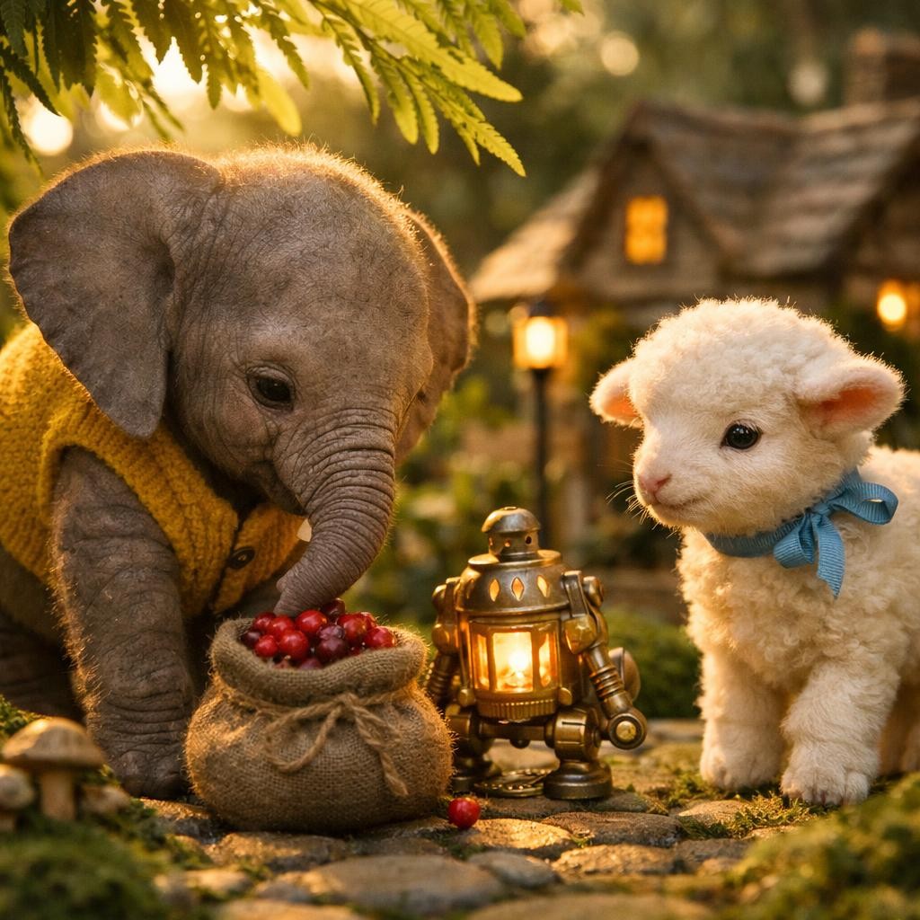 Storybook cover for Penguins dino rat elephant