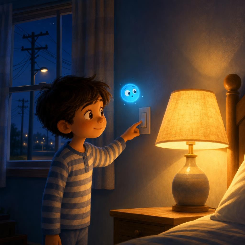 Lesson cover for Where Does the Light Switch Get Its Power?