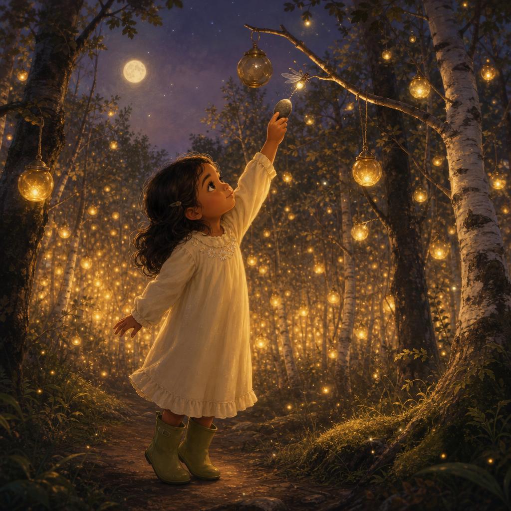 One Last Lantern illustration for The Forest of Lantern Trees