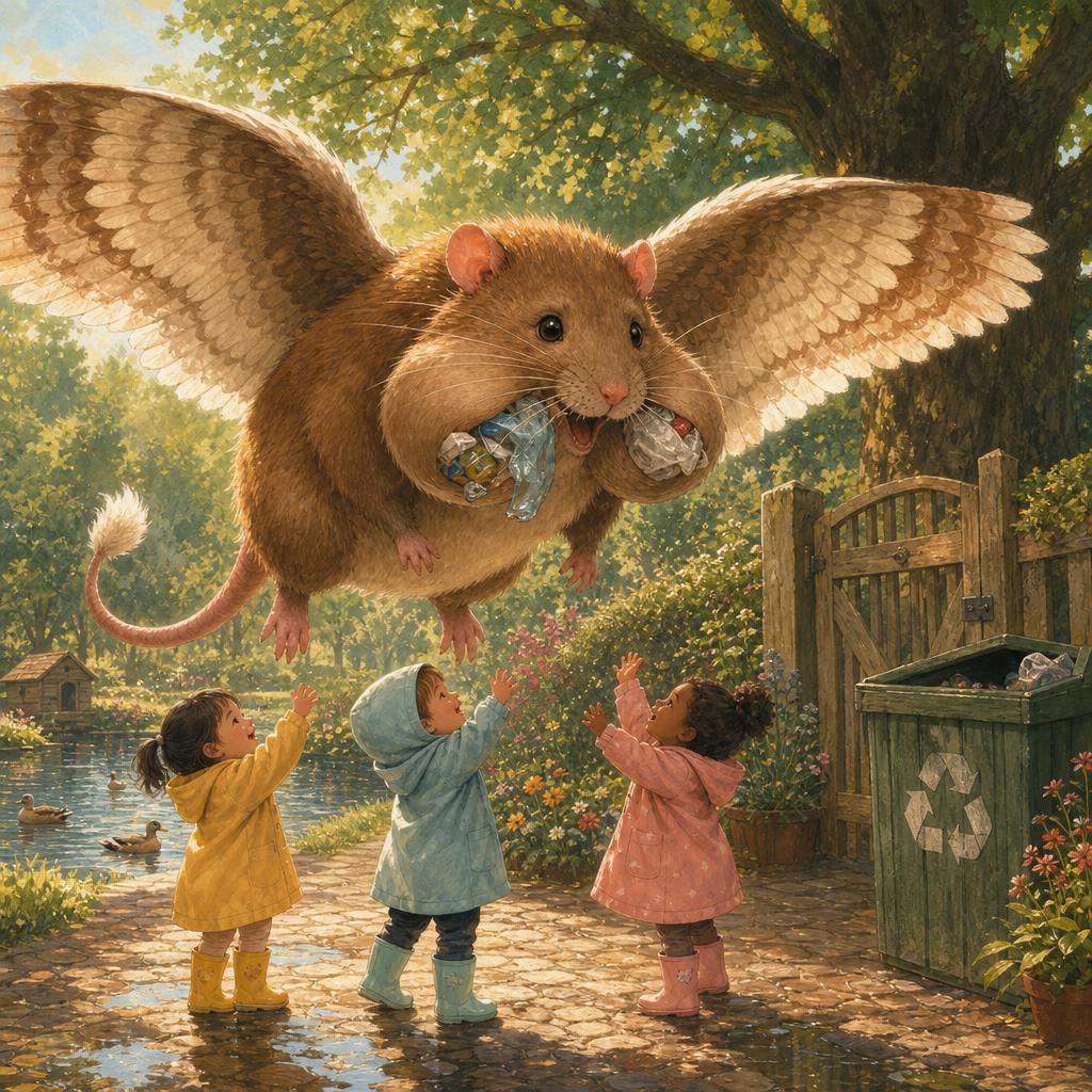 What Did You Find Today? illustration for Rumble, the Big Flying Rat Who Saved the Day