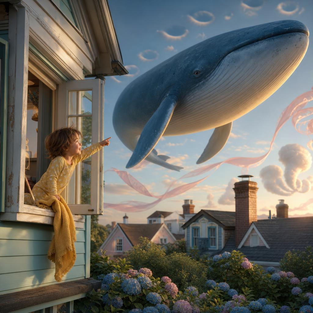 The Whale Turns Around illustration for The Whale in the Sky Parade