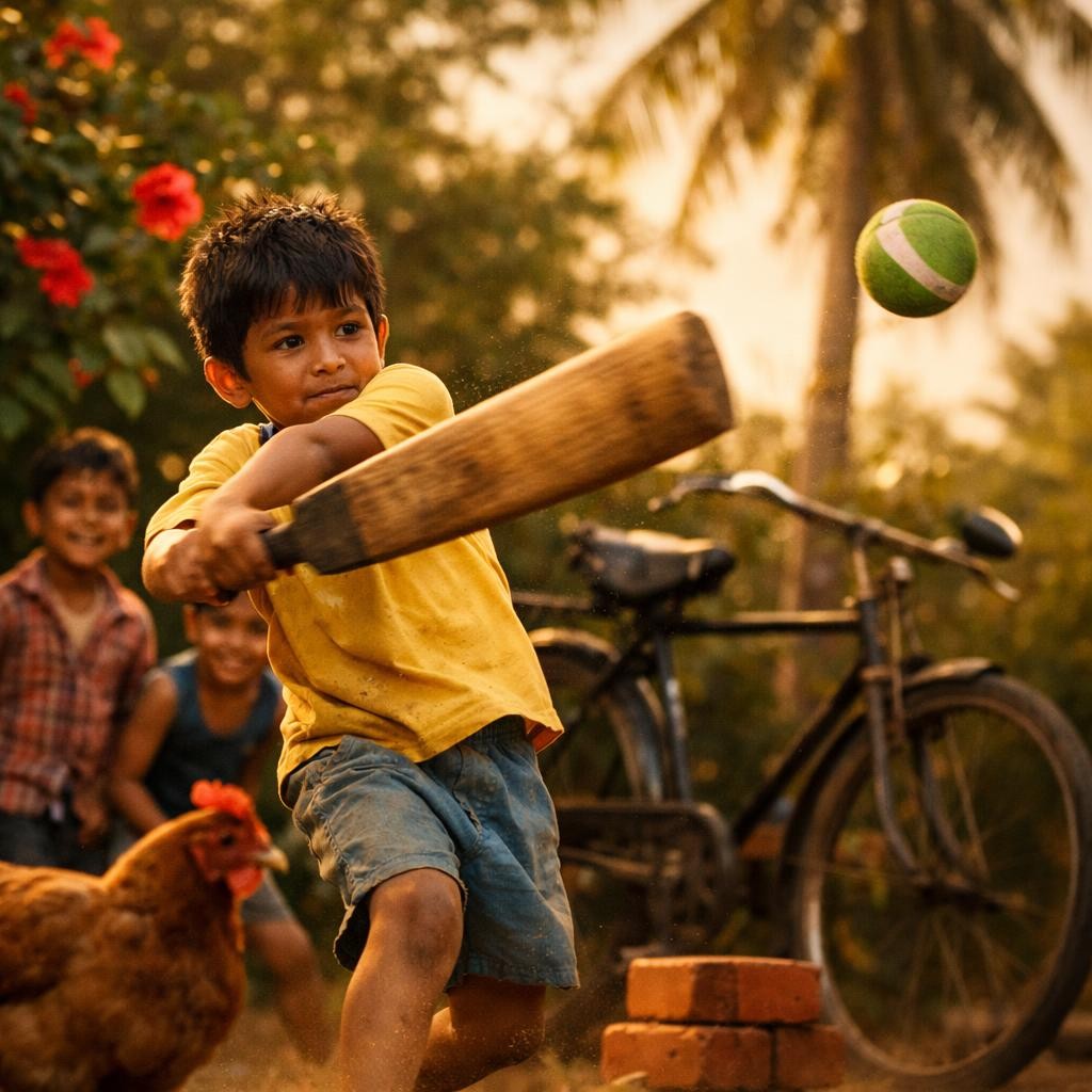 Ball Parakudhu! illustration for Mani-yum Avarudaiya Magic Cricket Ball-um