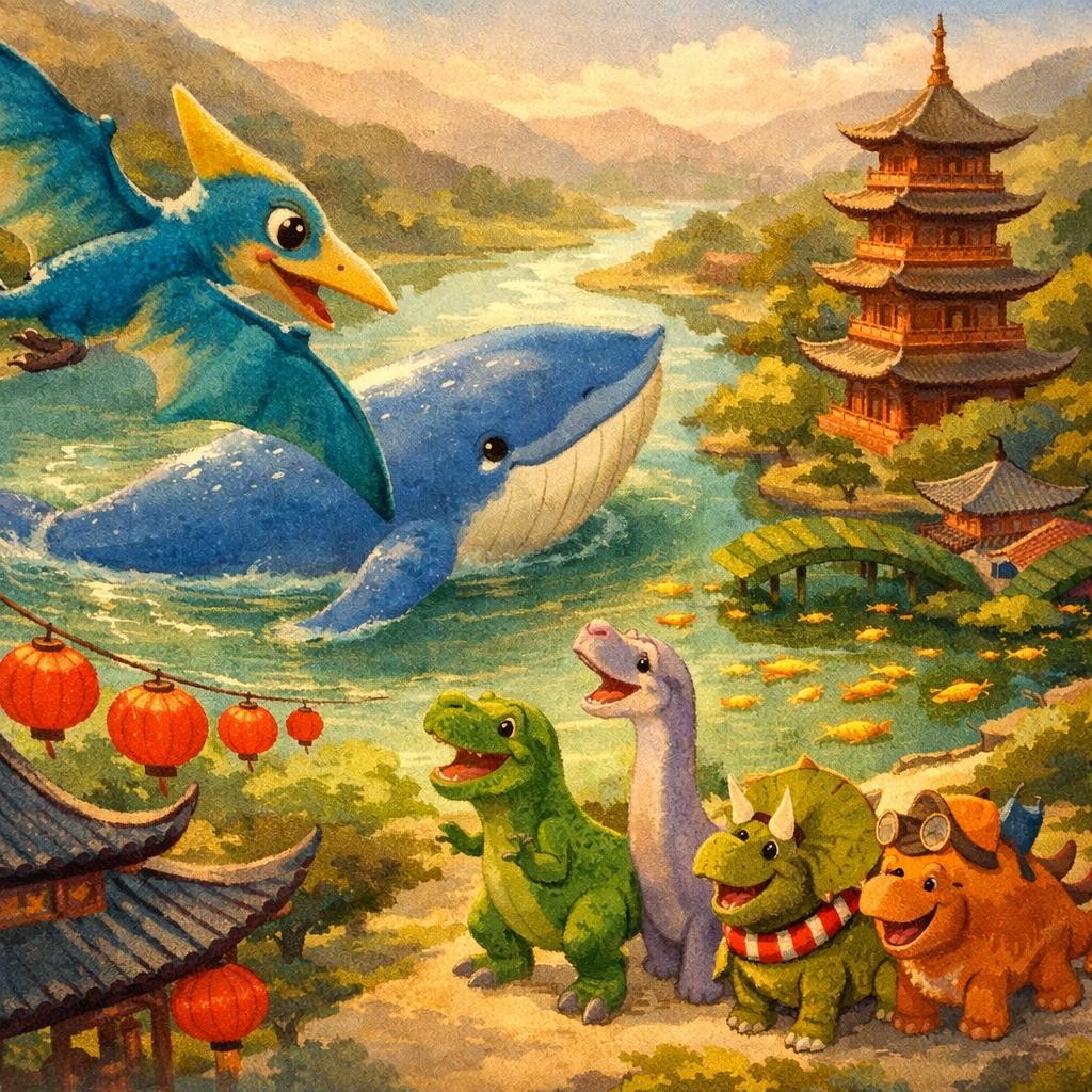 What Can You See, Petra? illustration for The Big, Big Trip to China