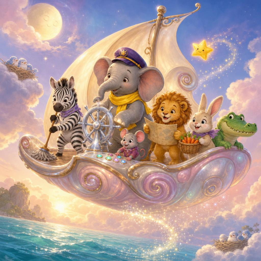 Splish, Splash, Up We Go illustration for Captain Ellie and the Starry Sea