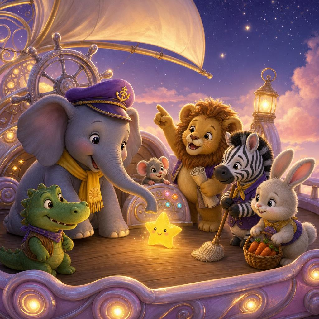 A Tiny Star Falls illustration for Captain Ellie and the Starry Sea