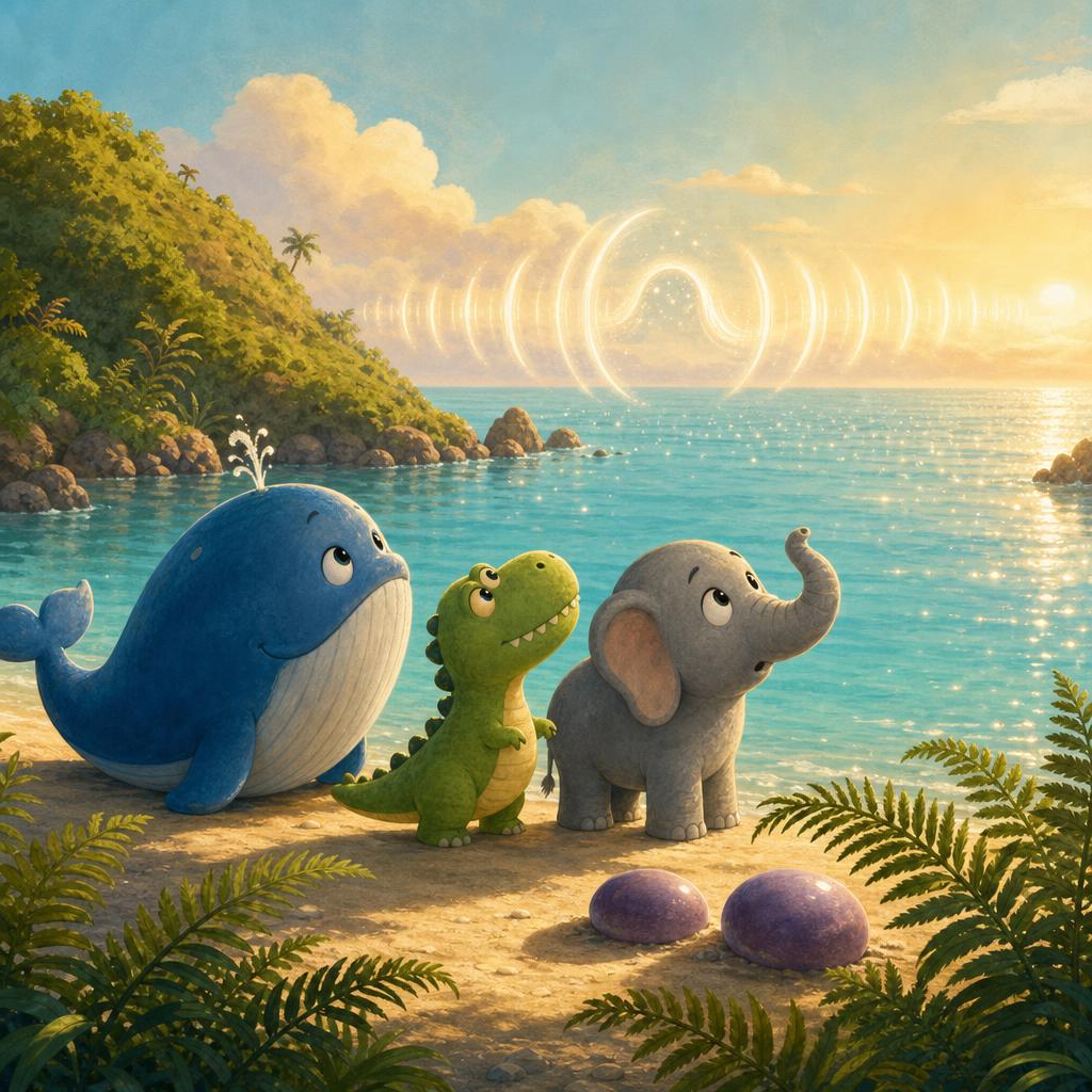 A Wobbly Little Bonk illustration for The Day the Sea Sang a Wobbly Song