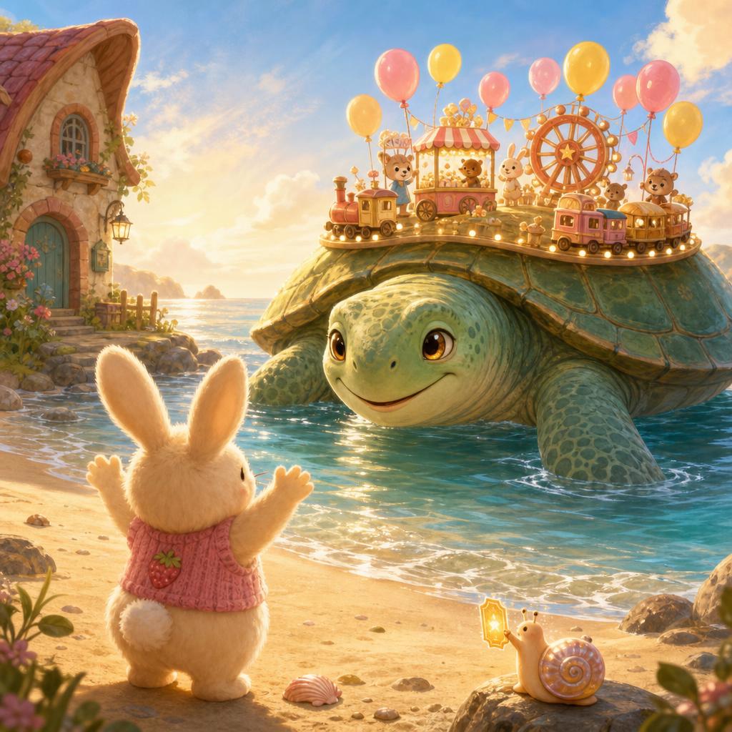 Two Paws Wide illustration for The Turtle Who Carried the Carnival