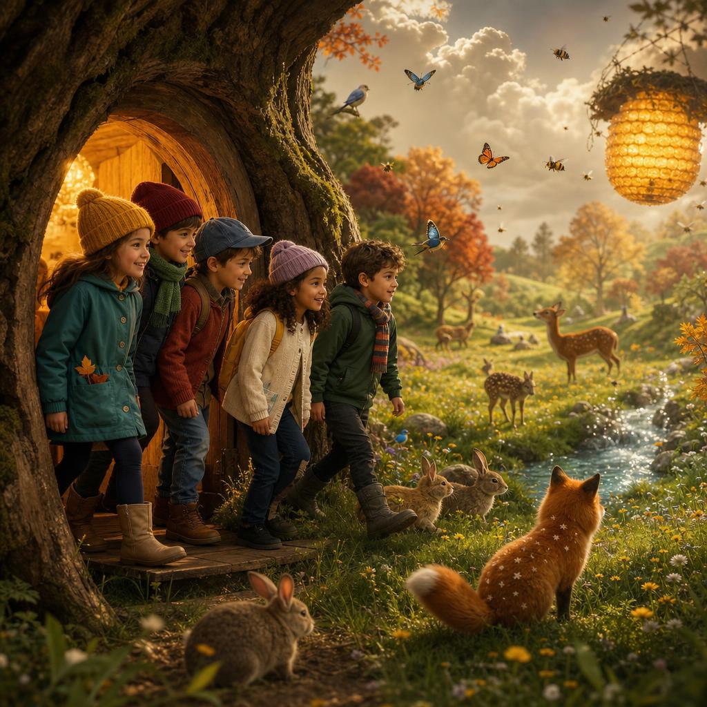 A Meadow Inside illustration for The Door Inside the Giant Tree