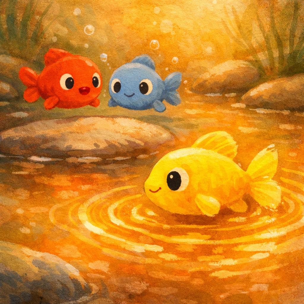 Funny Guesses illustration for The Day the Pond Turned Orange