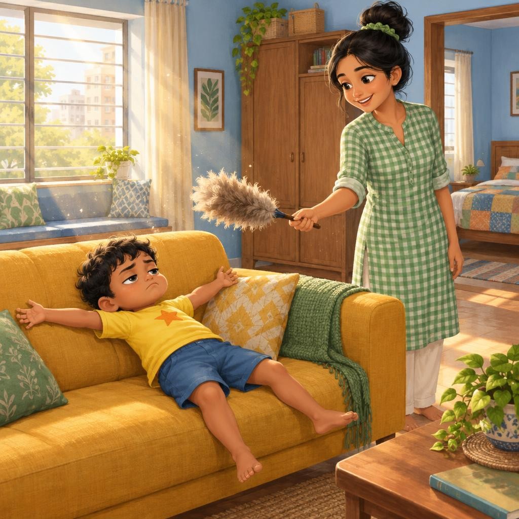 Storybook cover for Arjun and the Great Diwali Clean-Up