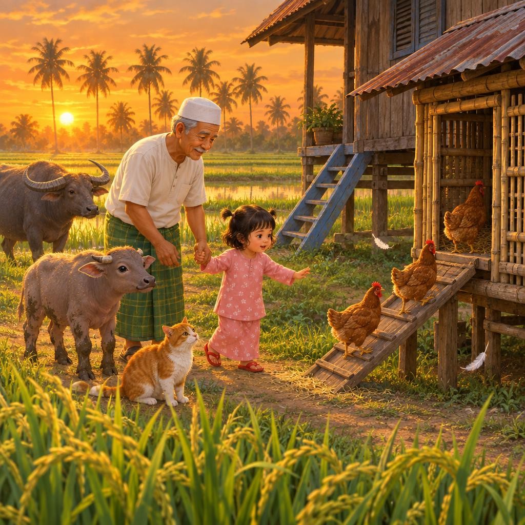 Storybook cover for Selamat Malam, Kerbau Kecil