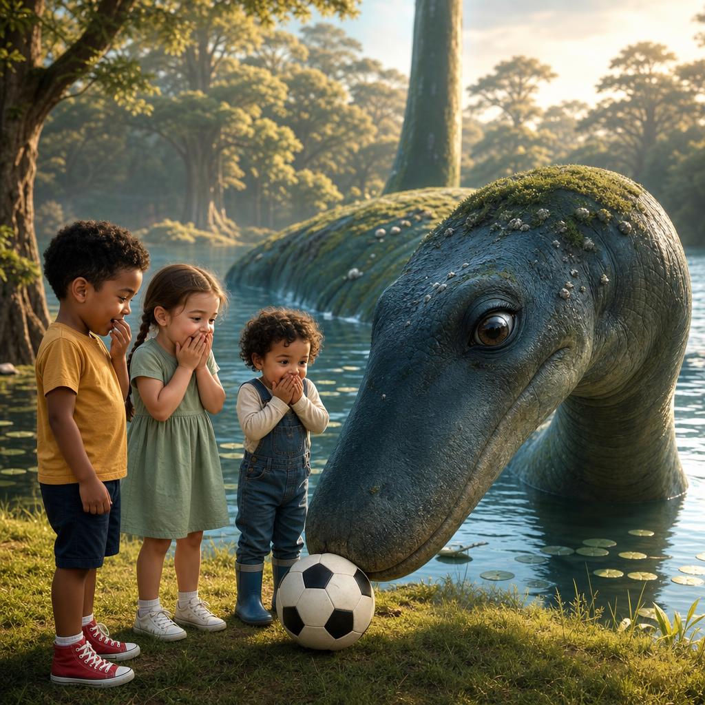 Ikan Paus Dinosaur! illustration for Leo dan Ikan Paus Dinosaur Biru Besar