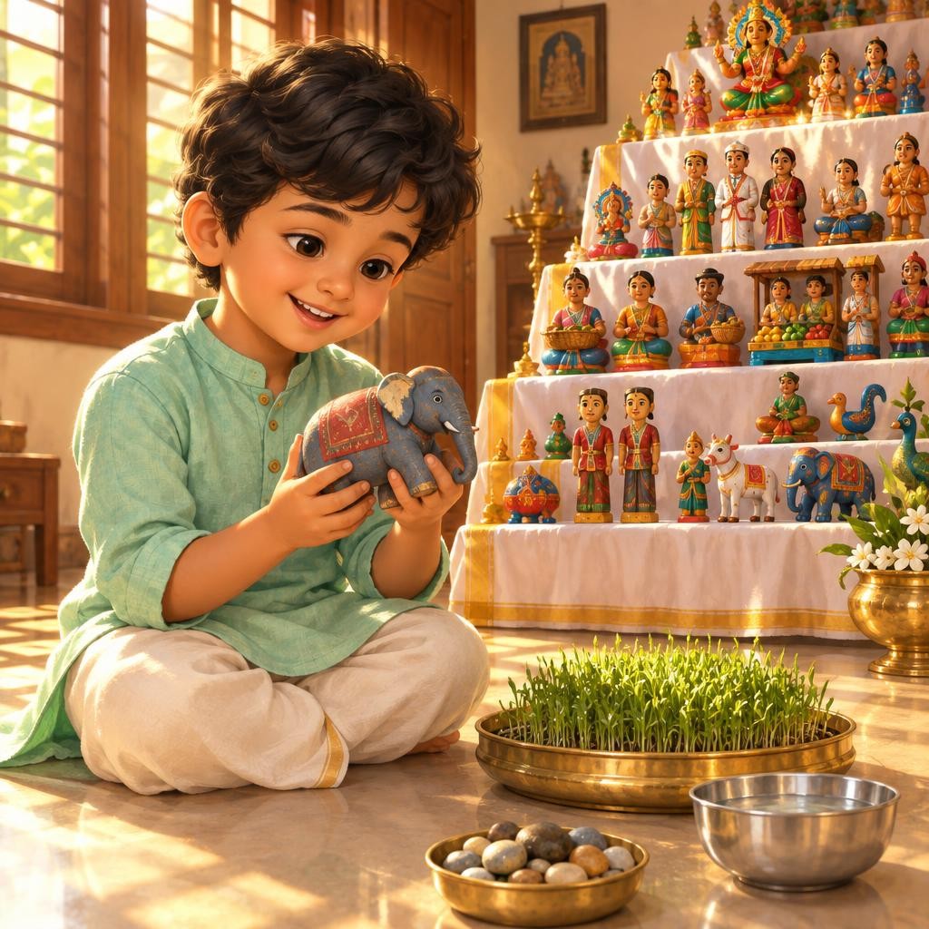 Storybook cover for கவினின் கொலு யானை