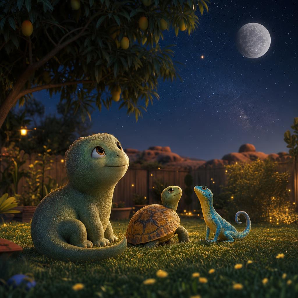 Illustration from the story Tito el dinosaurio y el viaje a las estrellas
