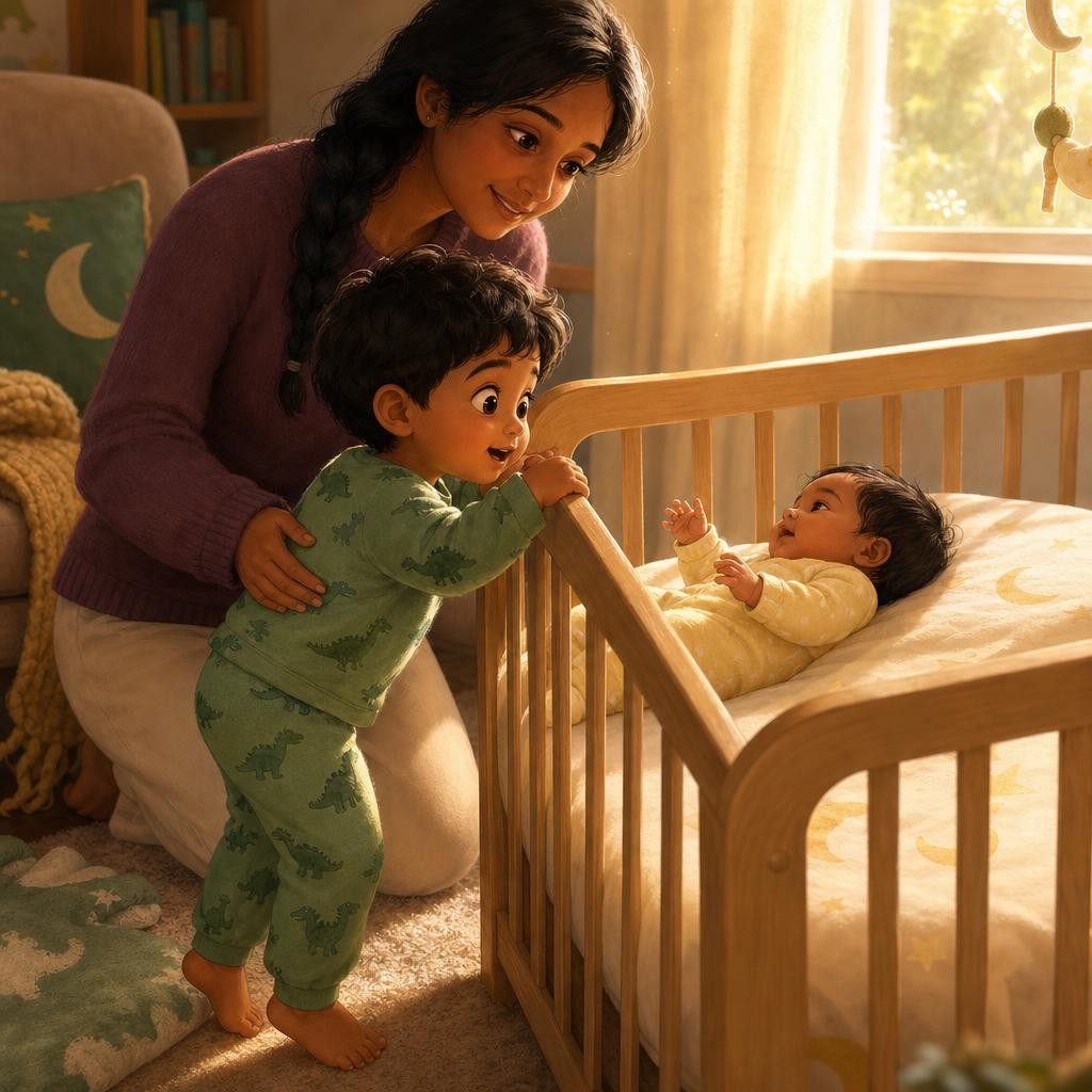 Storybook cover for Aiden, the Gentle Big Brother