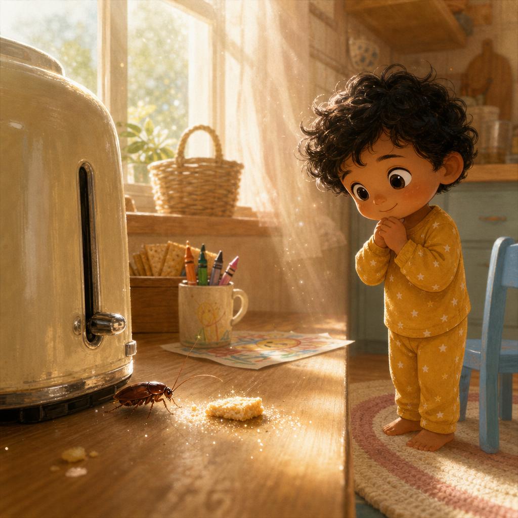 One Tiny Piece illustration for The Crunch in the Kitchen