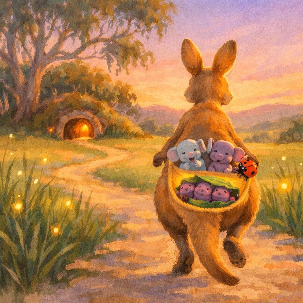 Boing, Boing, Home illustration for The Kangaroo with a Pocket Zoo