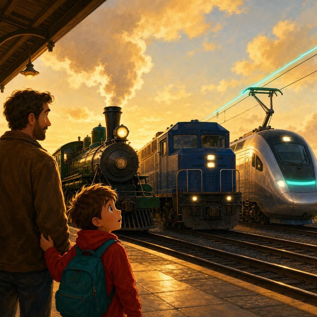 Lesson cover for How Train Engines Push the Wheels