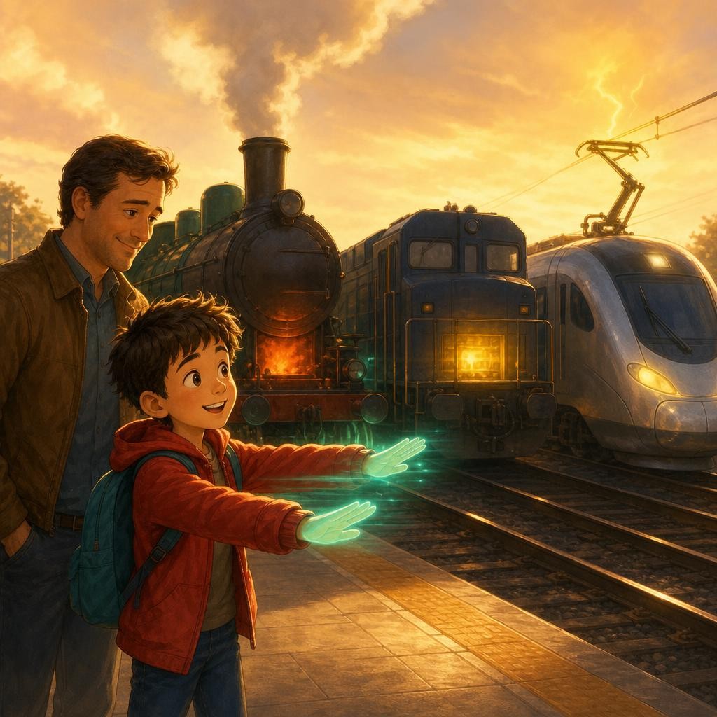 Now You Know the Riddle illustration for How Train Engines Push the Wheels