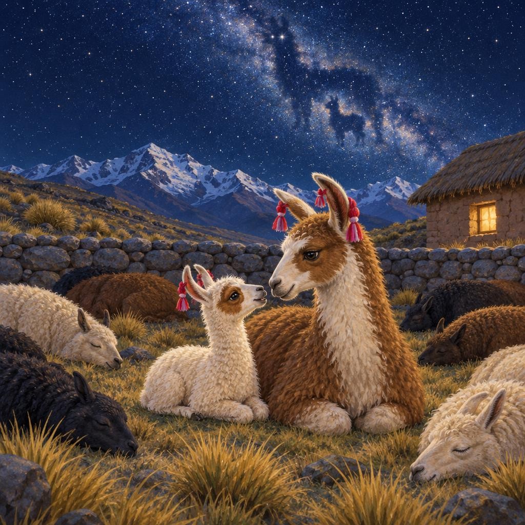 Storybook cover for La llamita y la llama de las estrellas