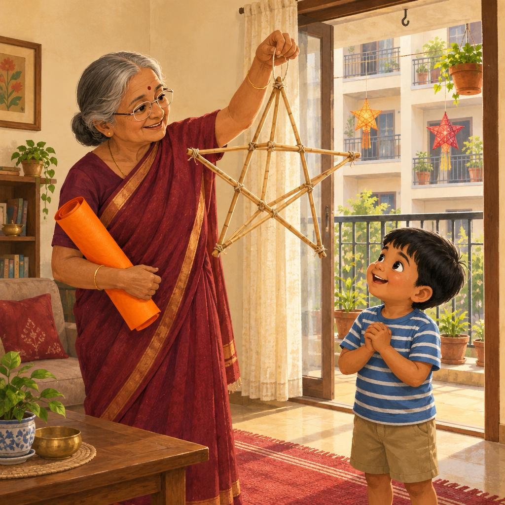 Storybook cover for Mihir's Diwali Sky Lantern