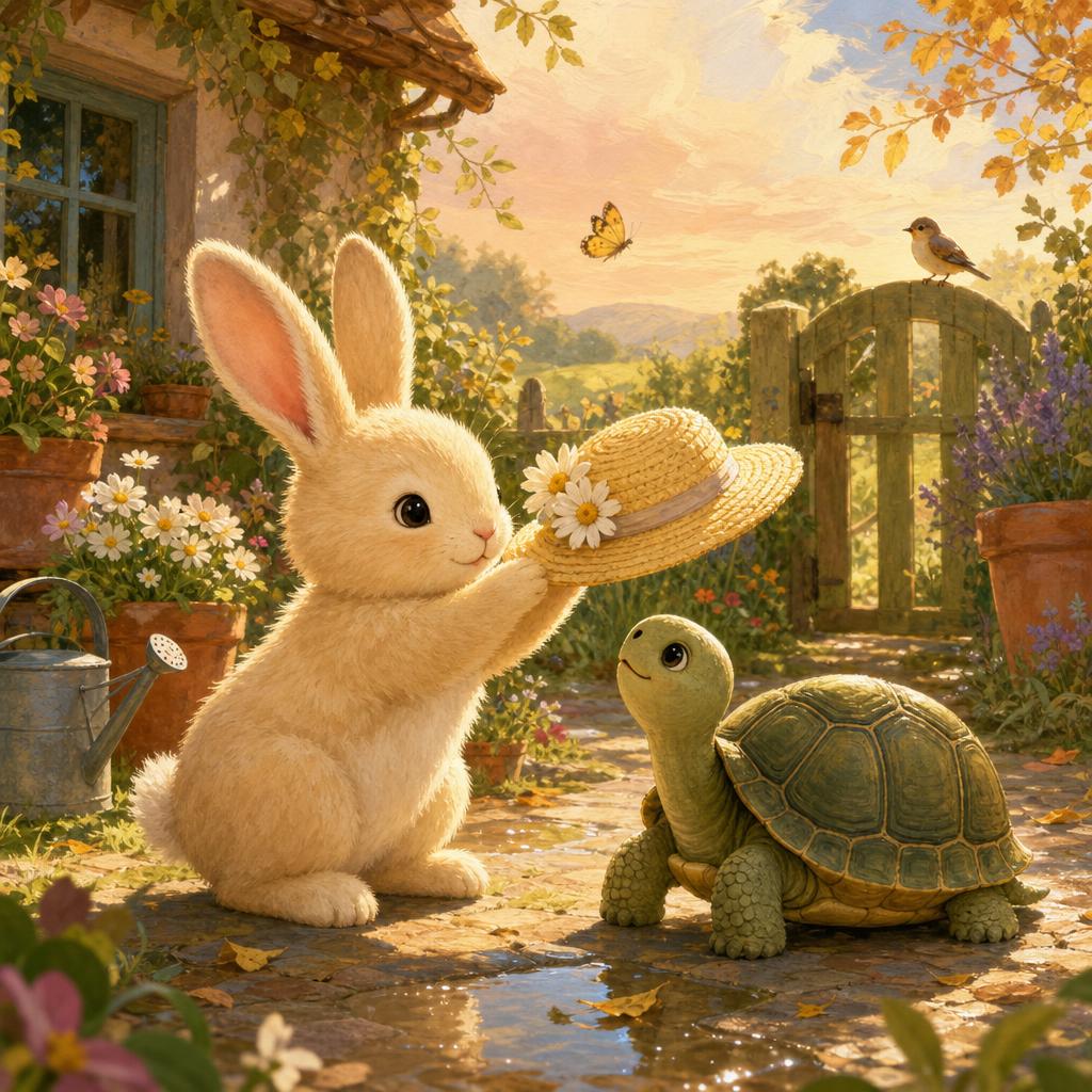 The Silliest Hat illustration for Benny Hops and Shelly Slow