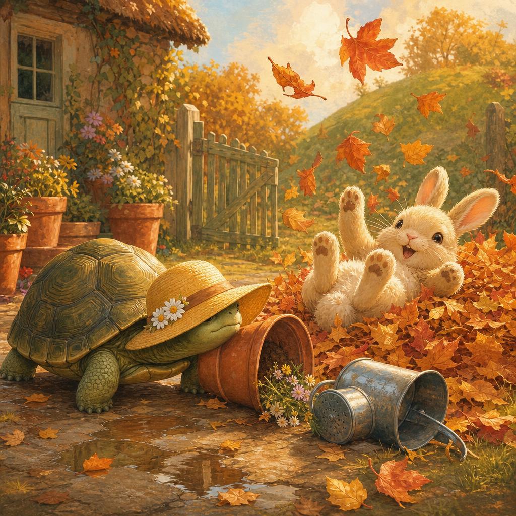 Bumps and Giggles illustration for Benny Hops and Shelly Slow