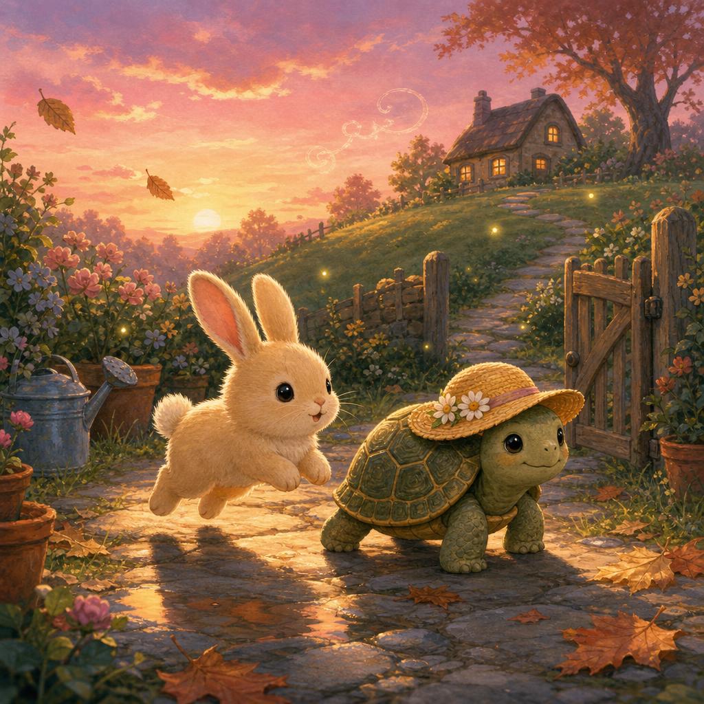 Same Time Tomorrow illustration for Benny Hops and Shelly Slow