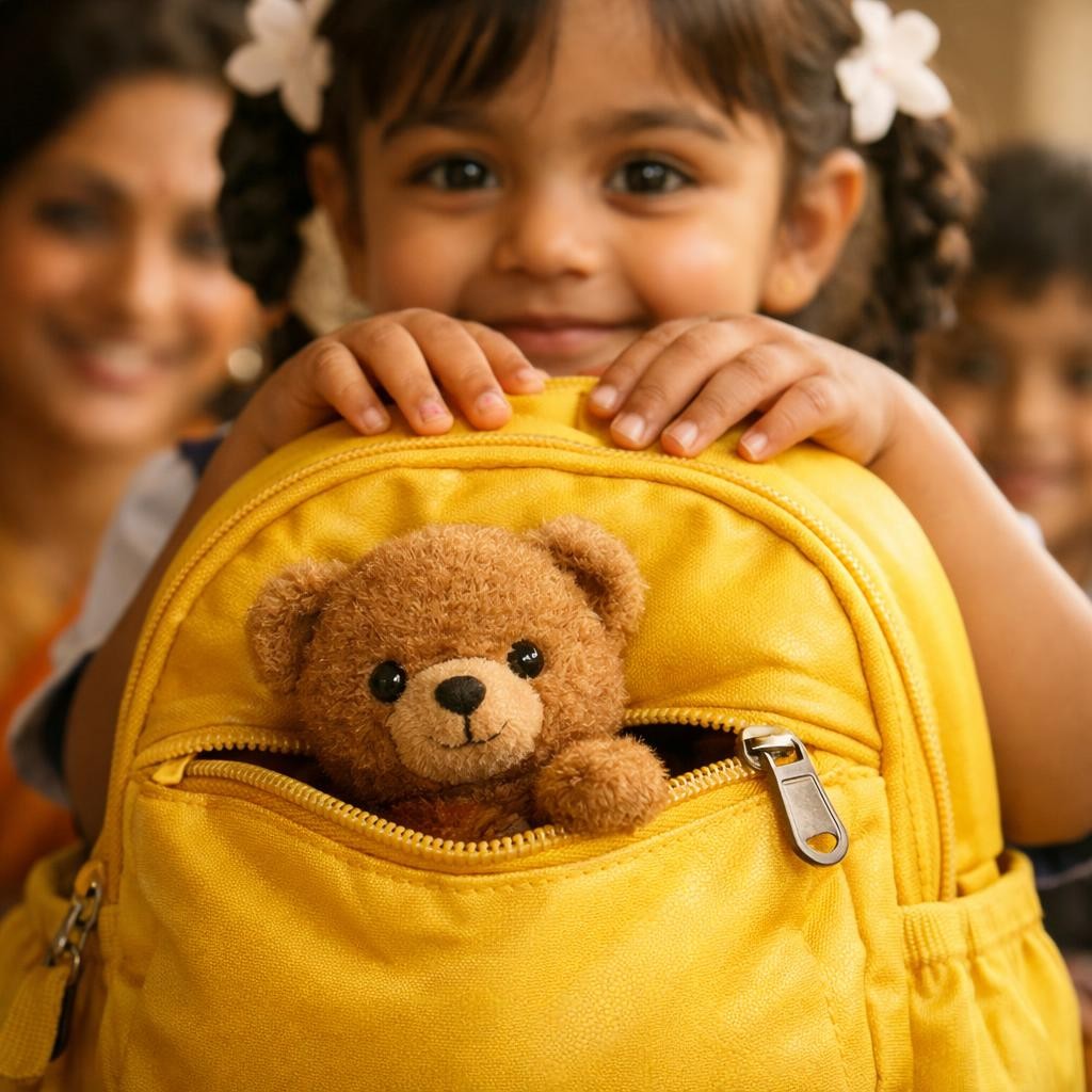 Teddy-oda Surprise illustration for Kayal-oda Magic Smile Bag