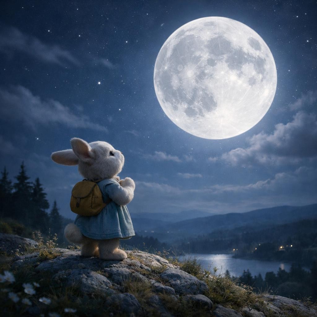 Storybook cover for Little Bunny hopped to the top of the hill