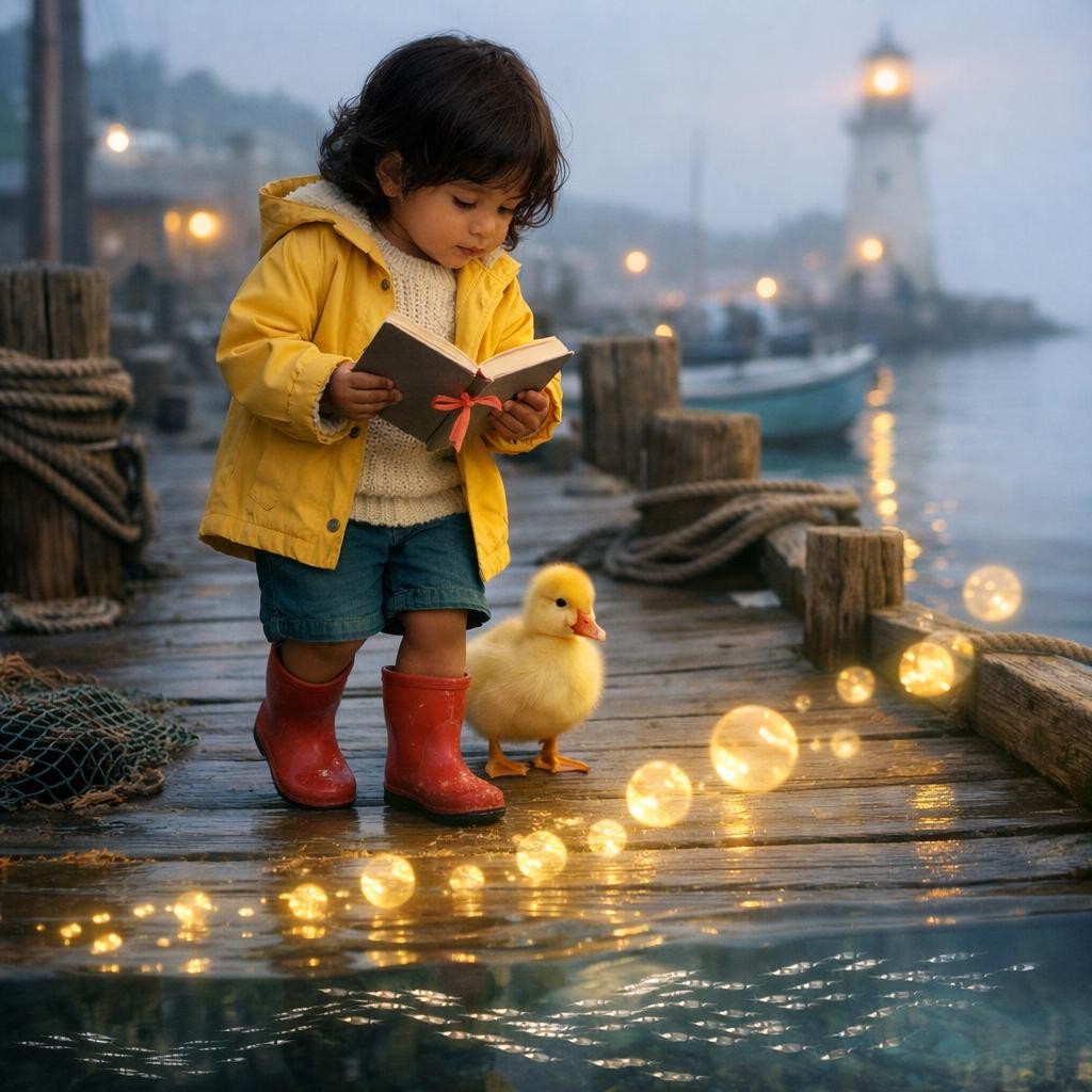 மெதுவா வந்த clues illustration for The Whale With Glow Bubbles