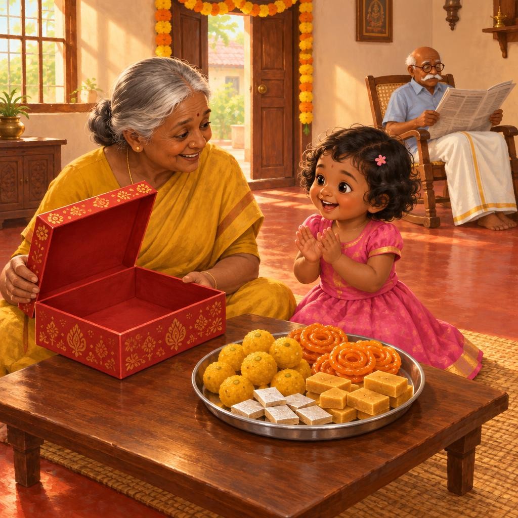 Storybook cover for கயலின் Deepavali Sweet Box