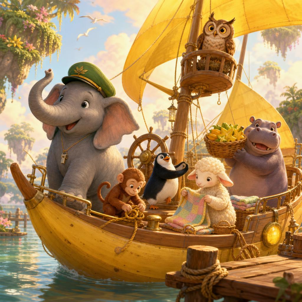 Storybook cover for Captain Ellie and the Floating Jungle