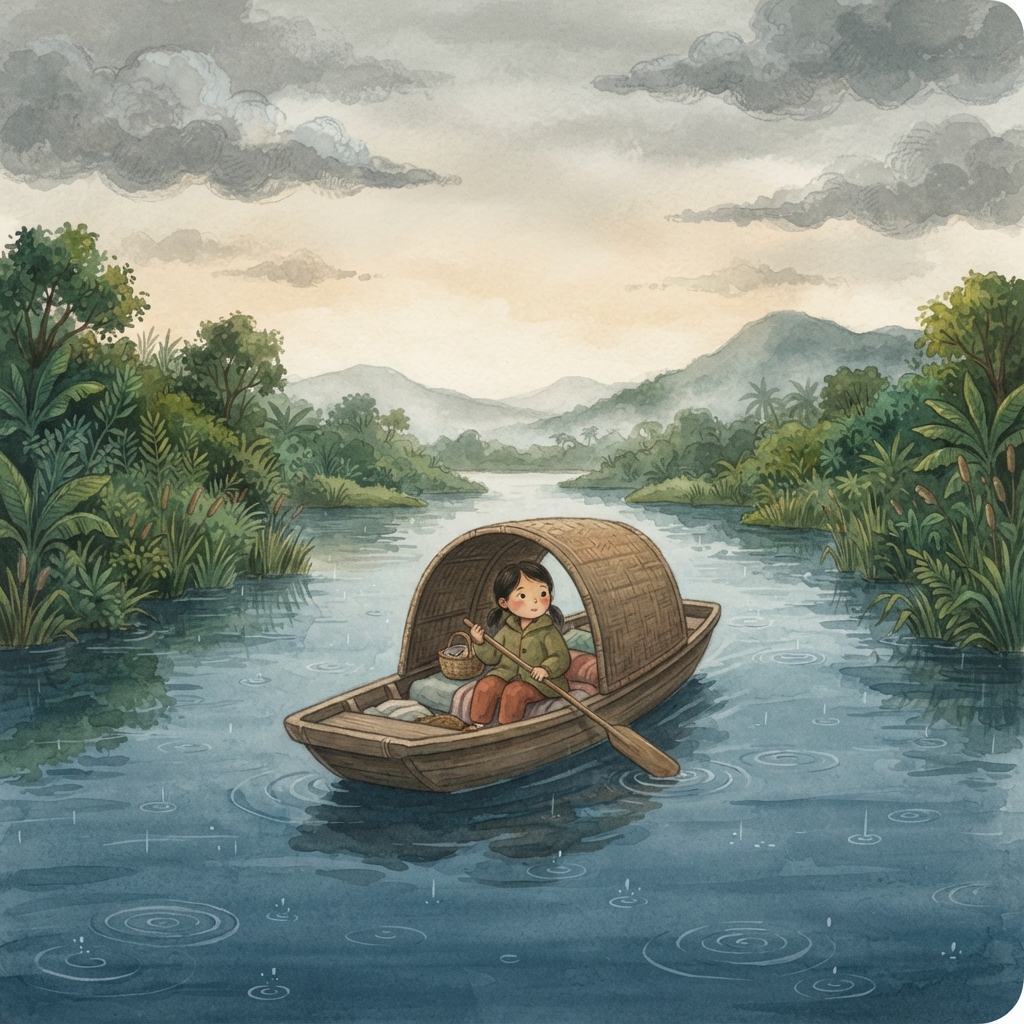 Storybook cover for Sampan Kecil Sebelum Hujan