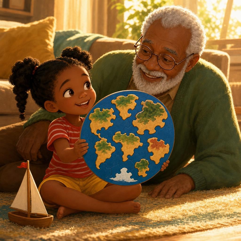 Lesson cover for The Big Blue Puzzle: Seven Land Pieces of Our World