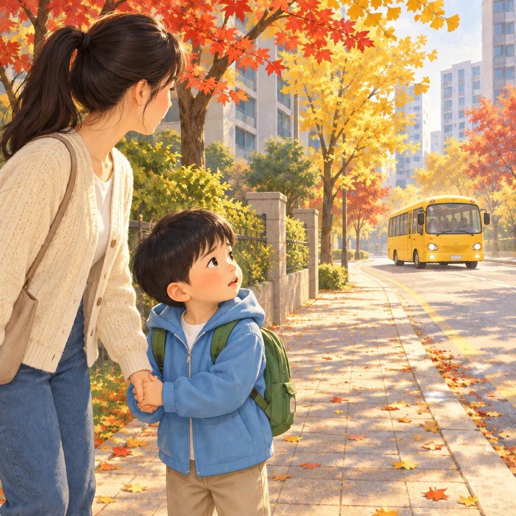 Storybook cover for 노란 버스와 손가락 하트