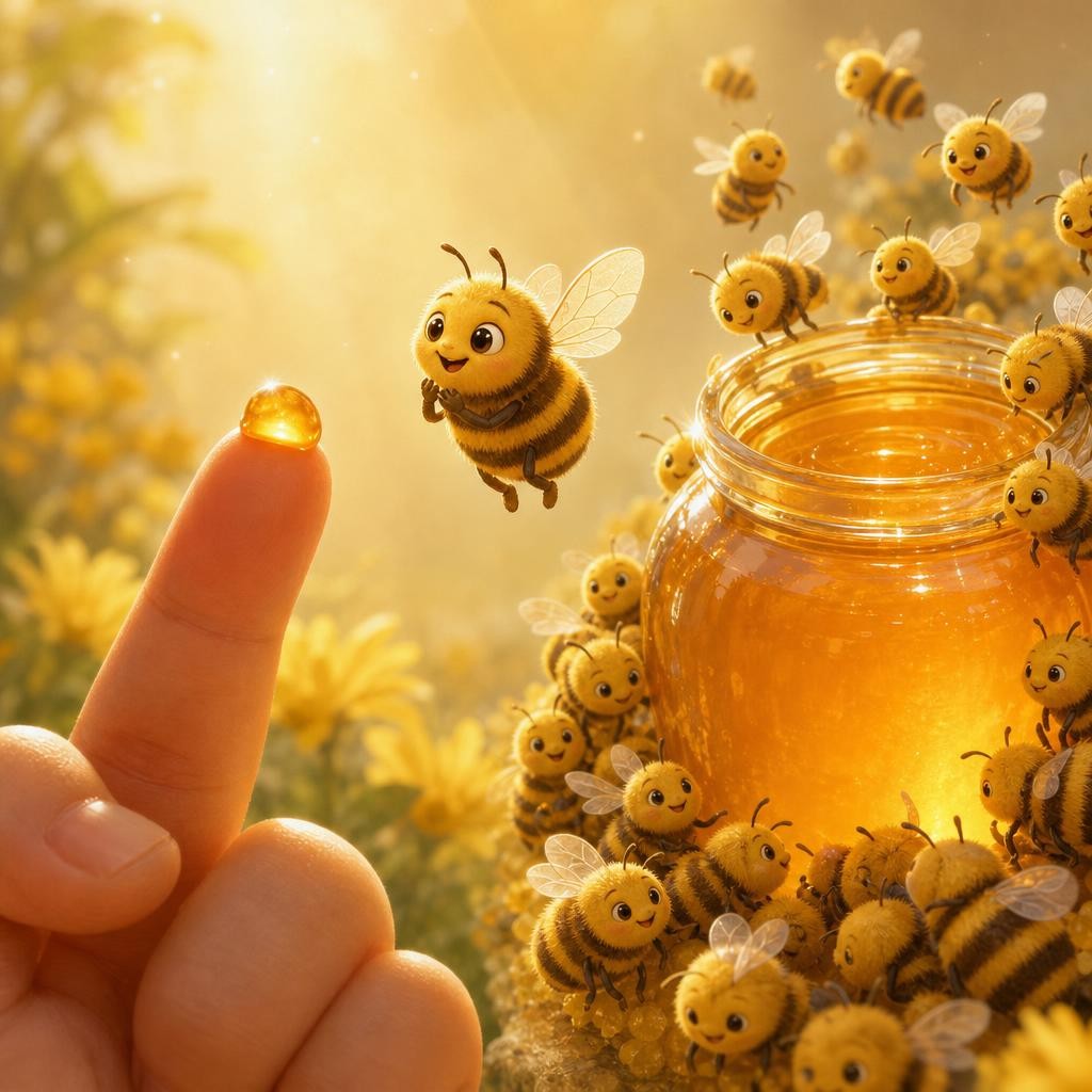 One Tiny Drop illustration for Buzz the Bee and the Flower Juice
