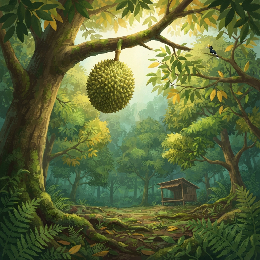 Sebiji durian tergantung tinggi pada dahan. Ia tidak melihat jam dan tidak berkata, “Sekarang!” Jadi, apakah yang membuatnya jatuh?