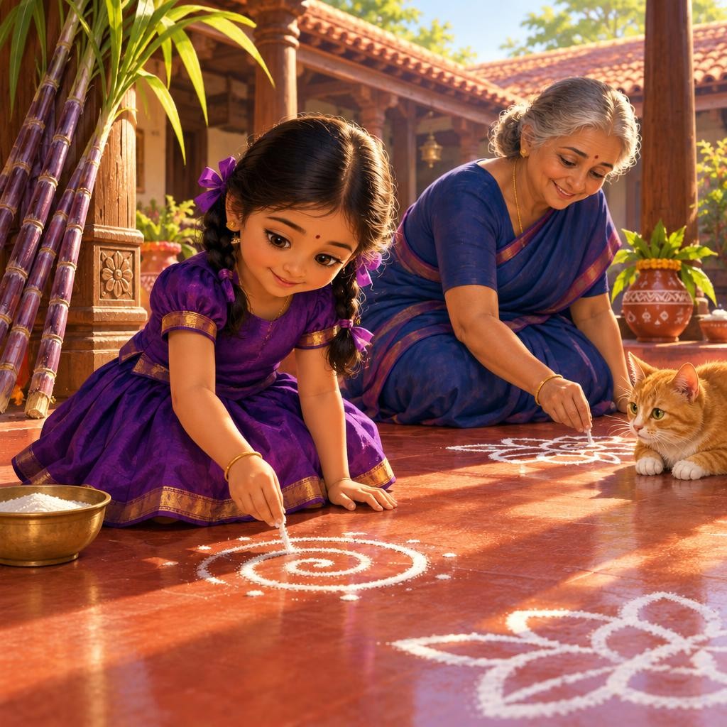 Storybook cover for கயலின் பொங்கல் கோலம்
