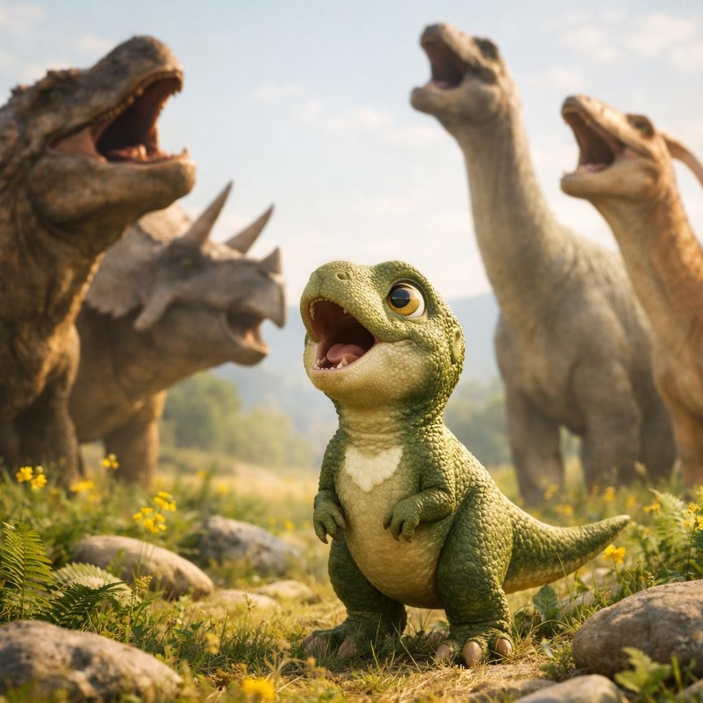 Storybook cover for The Dinosaur Who Couldn’t Roar
