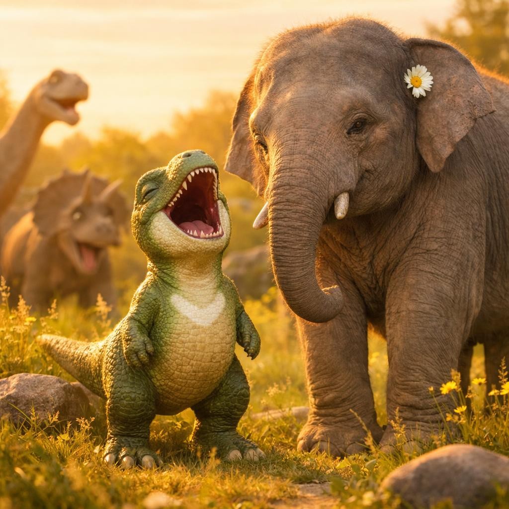 The Big Happy Roar illustration for The Dinosaur Who Couldn’t Roar