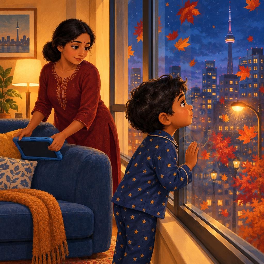 Storybook cover for ஆதியின் Video Call Deepavali