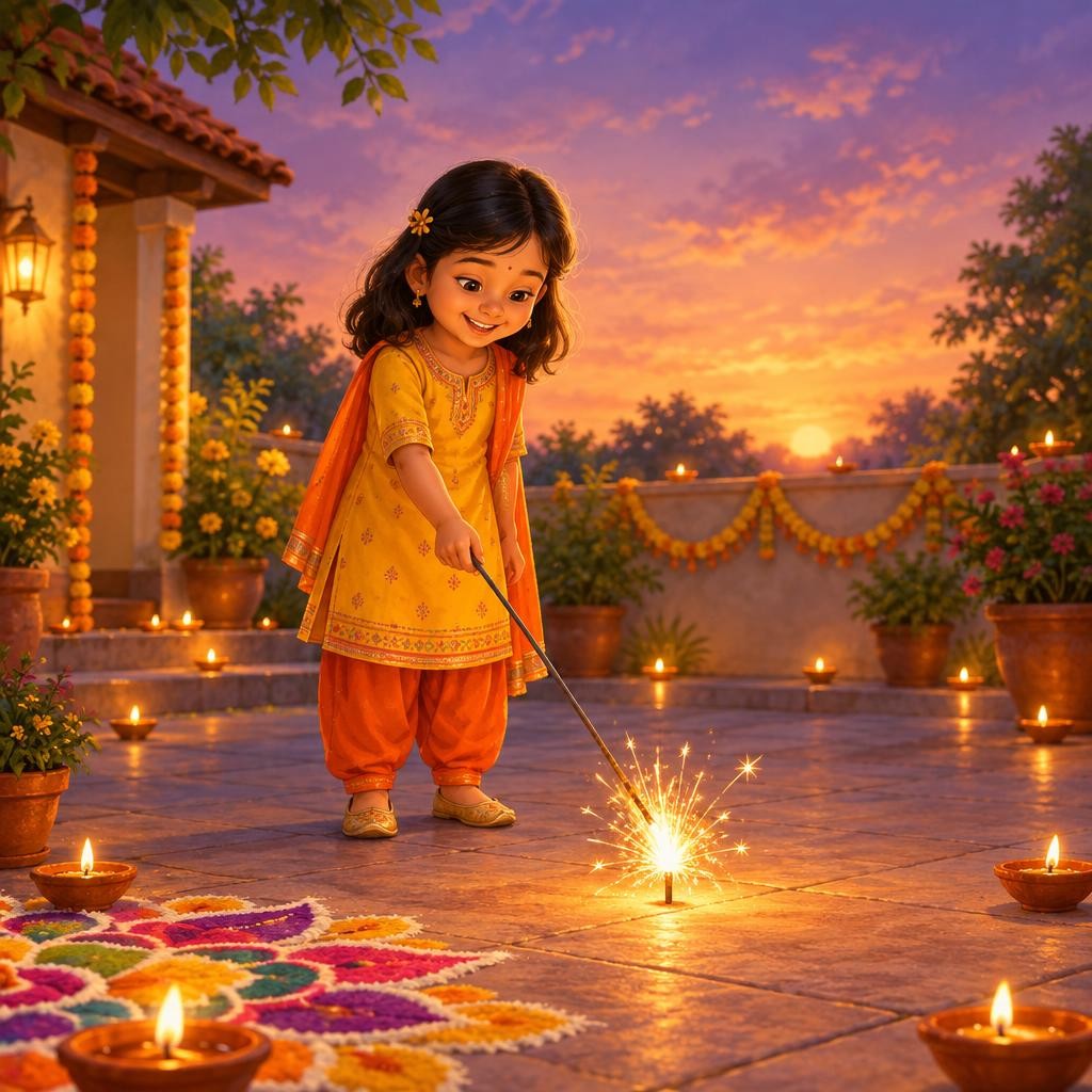 Storybook cover for How to enjoy Diwali crackers safely