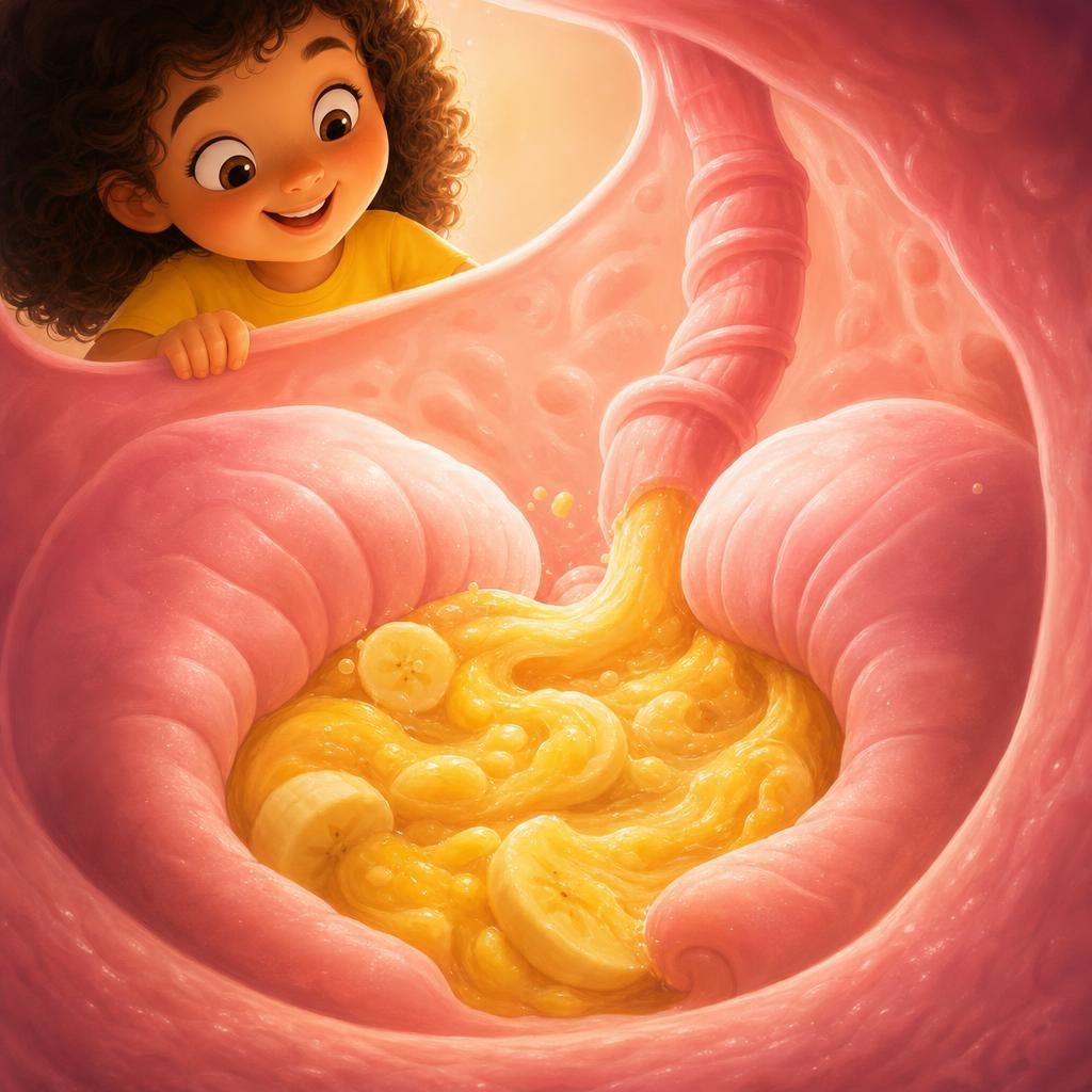 The Tummy Hug illustration for The Busy Tummy Adventure